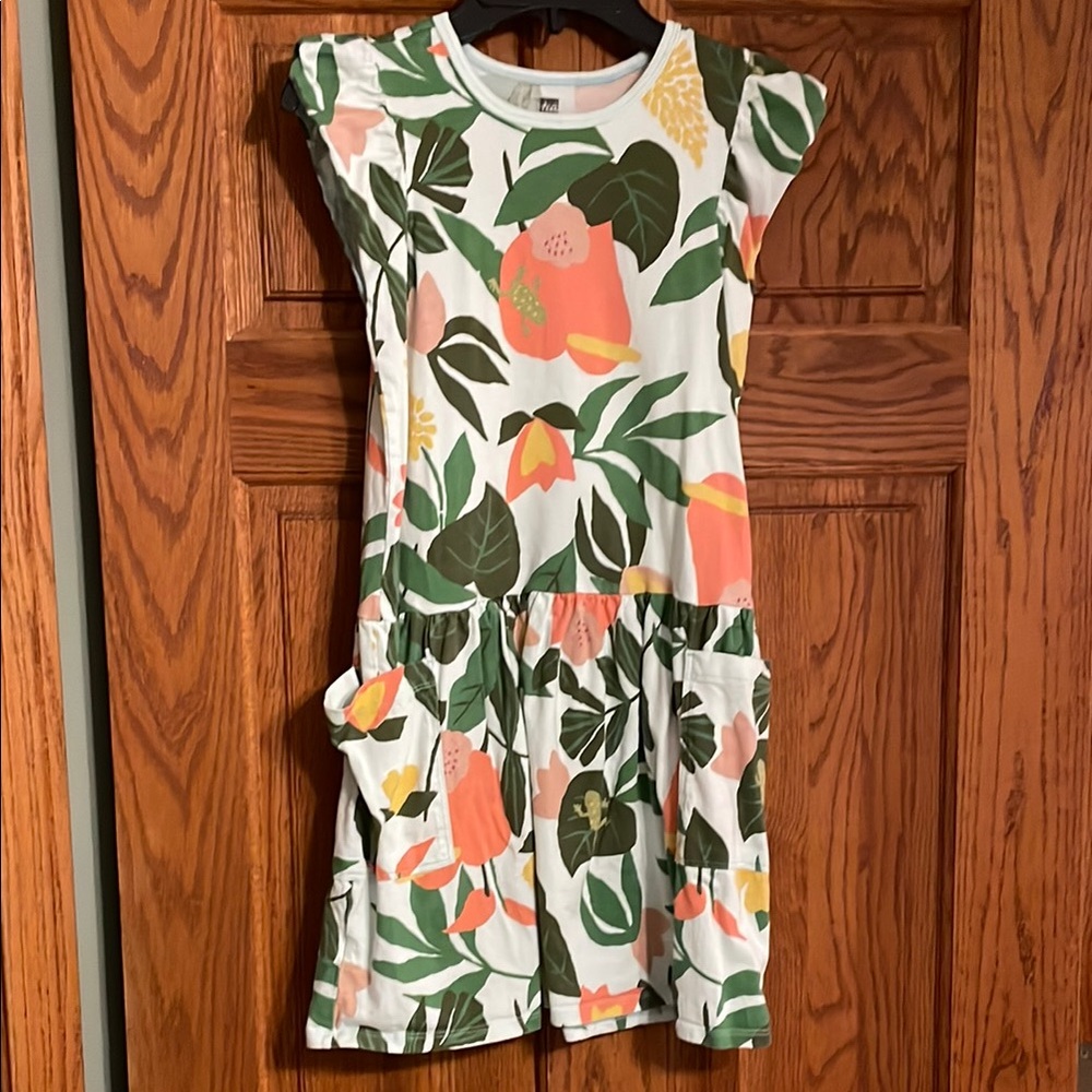 Tea Collection Tropical Flutter Sleeve Sundress